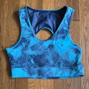 🌀Nualime blue pattern sports bra. Size M.